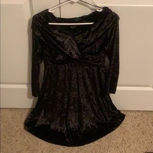 Shein Off Shoulder Velvet Midi